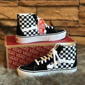 High Top Checkered Vans